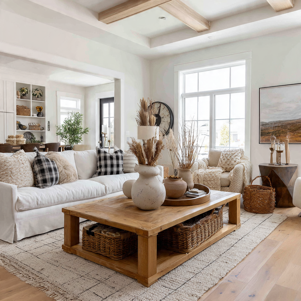 🏡 Mixing Modern &amp; Farmhouse Styles in Your Living Room