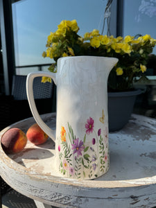 Ceramic Pitcher floral print