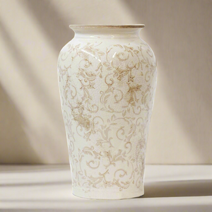 Ceramic Vase With Floral Design