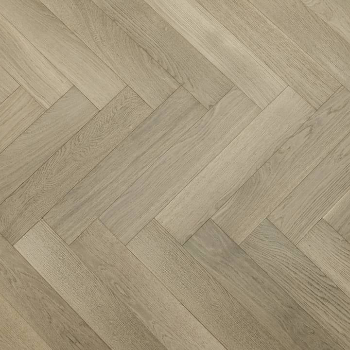 Wooden floor with herringbone pattern