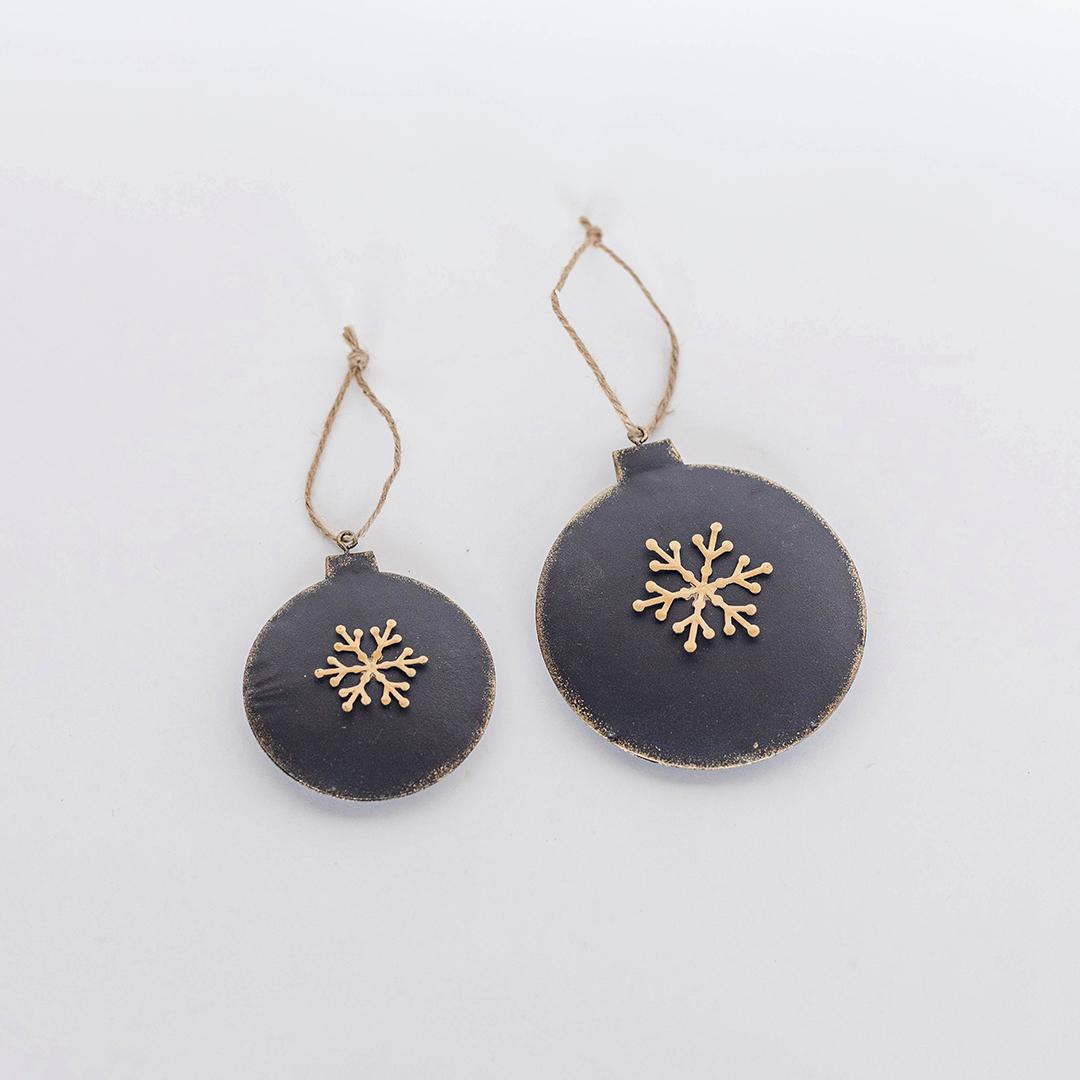 Ball-shaped Christmas ornaments, Set of 2