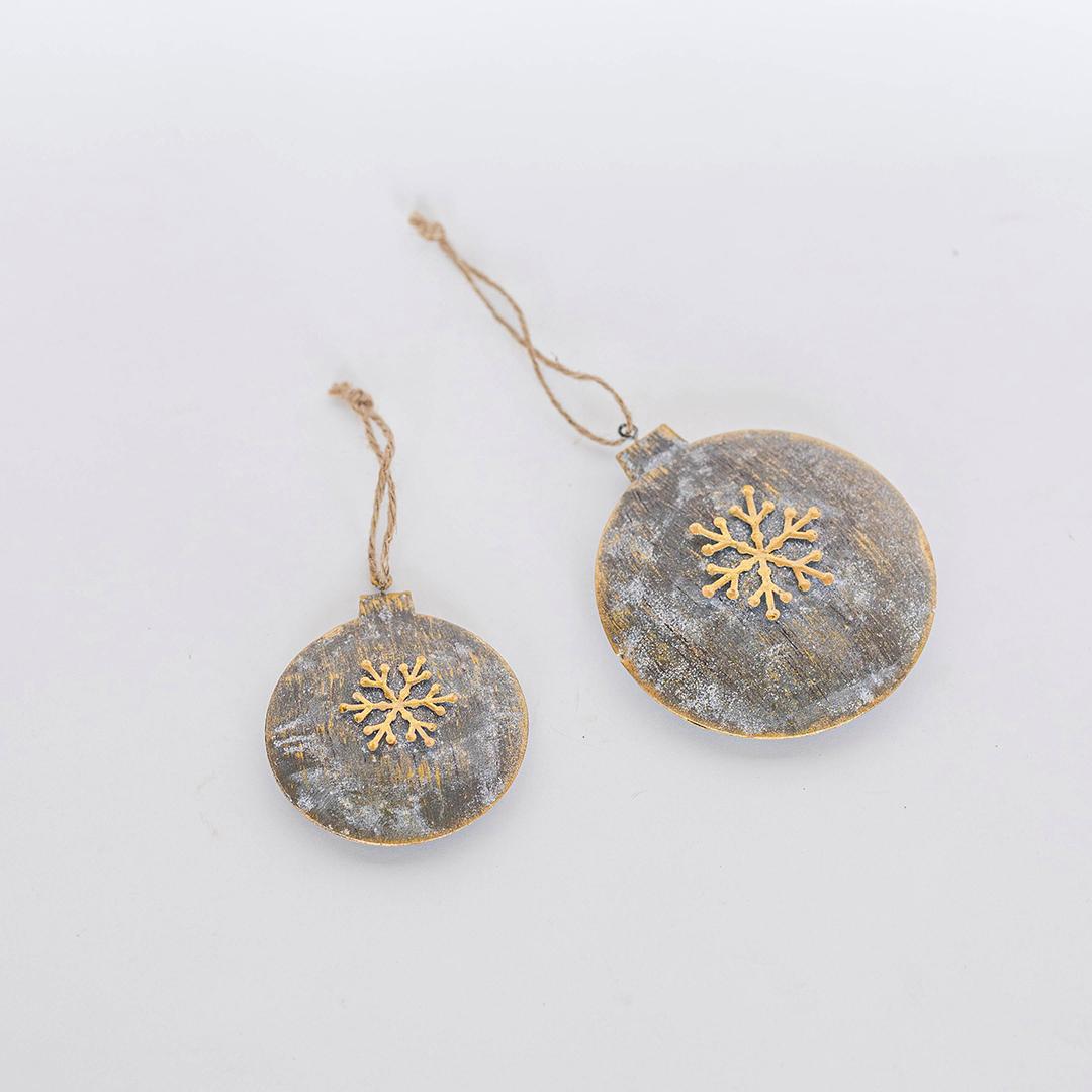 Ball-shaped Christmas ornaments, Set of 2