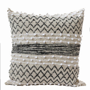 Black and Cream Woven Cushion