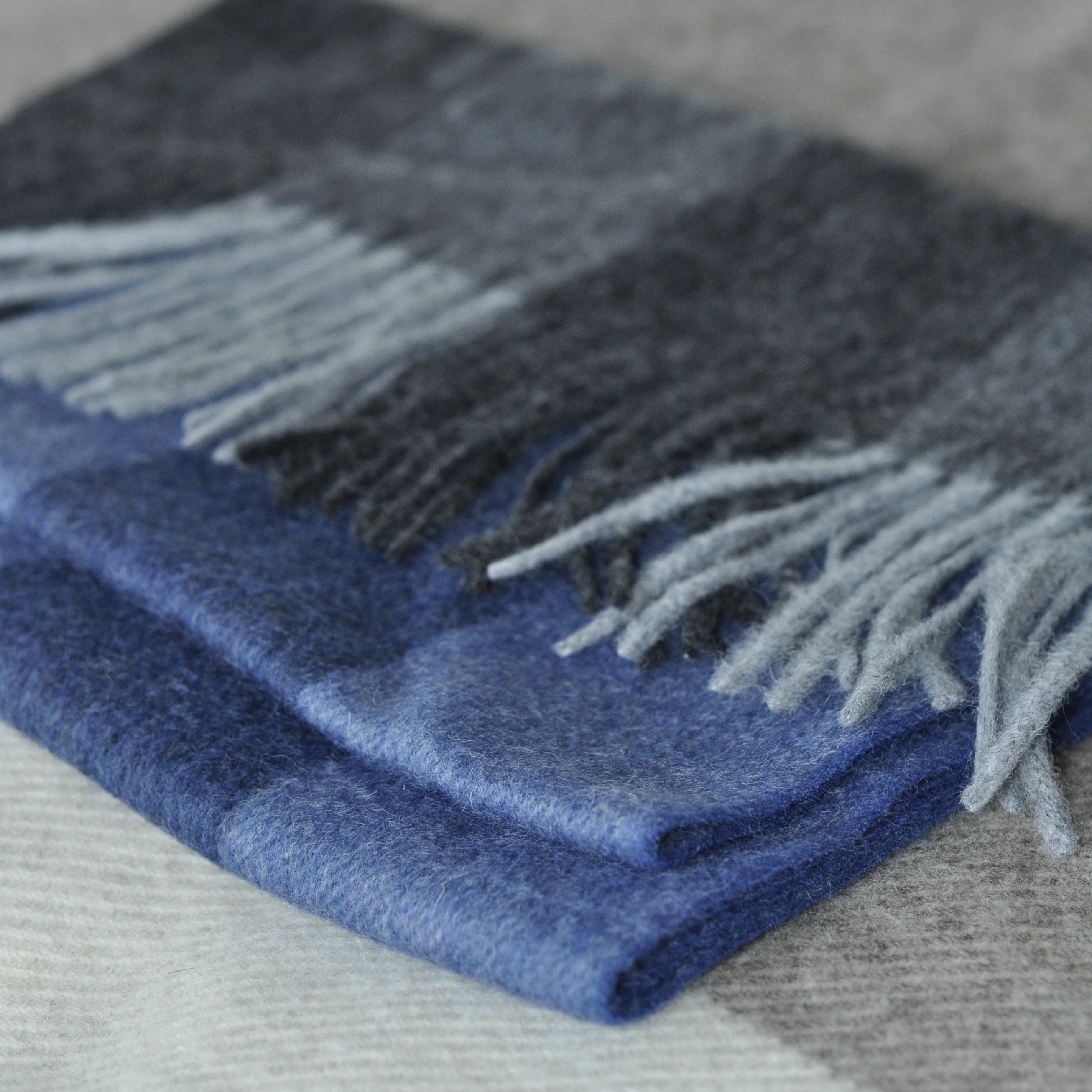 Pure Wool Color Block Scarf