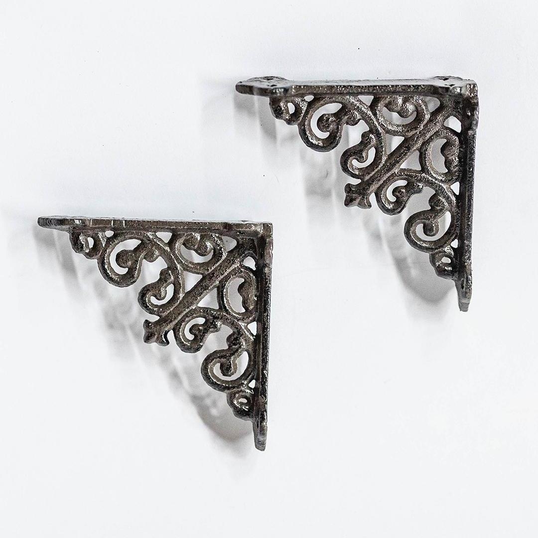 Cast Iron Brackets, Set of 2 for Shelves