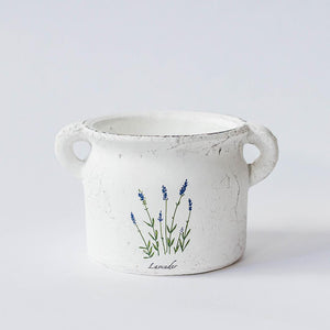 CERAMIC POTS, CERAMIC WHITE, LAVENDER POTS