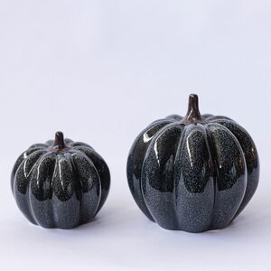 Ceramic pumpkin black