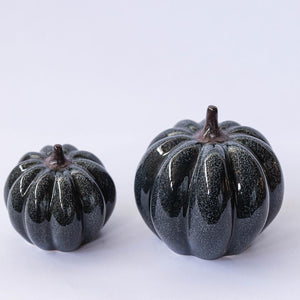 Ceramic pumpkin black
