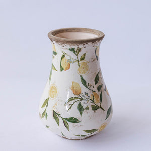 Ceramic Vase with Limon print