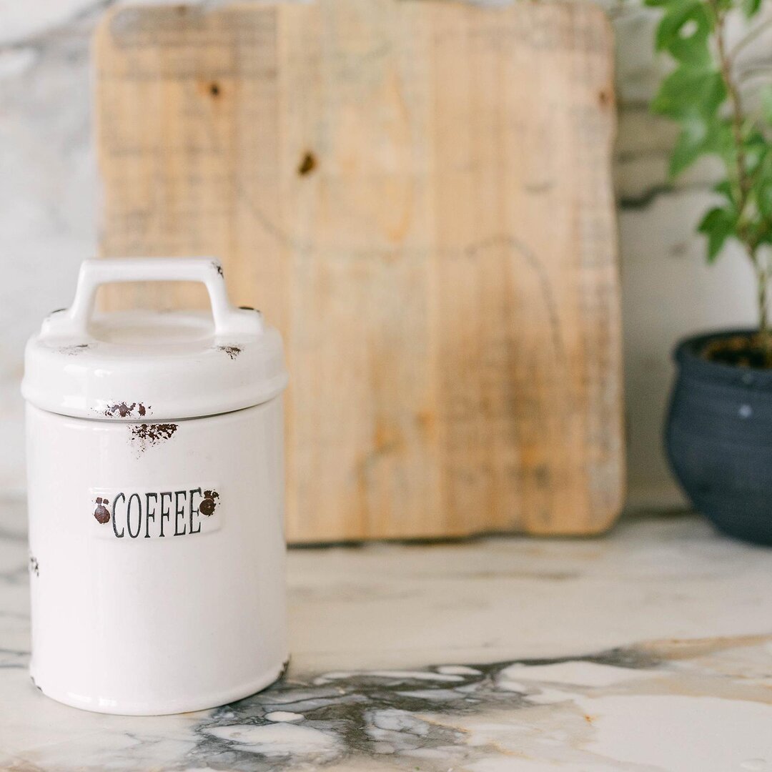 Ceramic Coffee and Sugar Jars, set of 2
