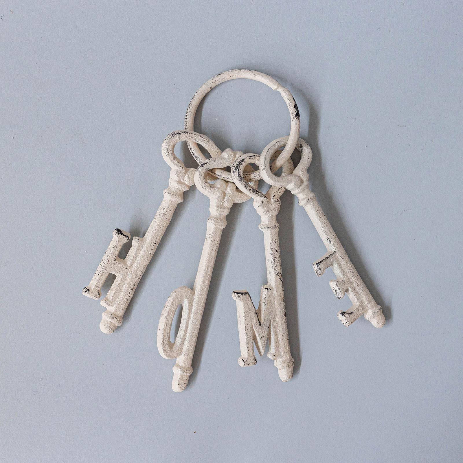 Cast Iron Vintage  Keys on Ring