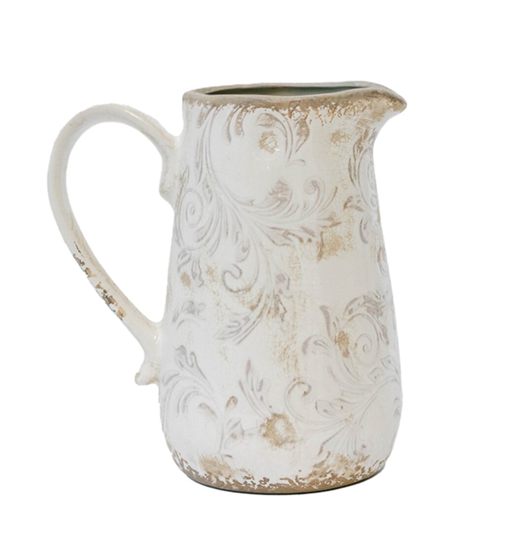 Ceramic Pitcher floral design