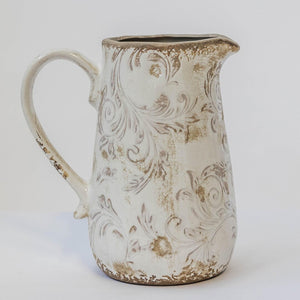 Ceramic Pitcher floral design