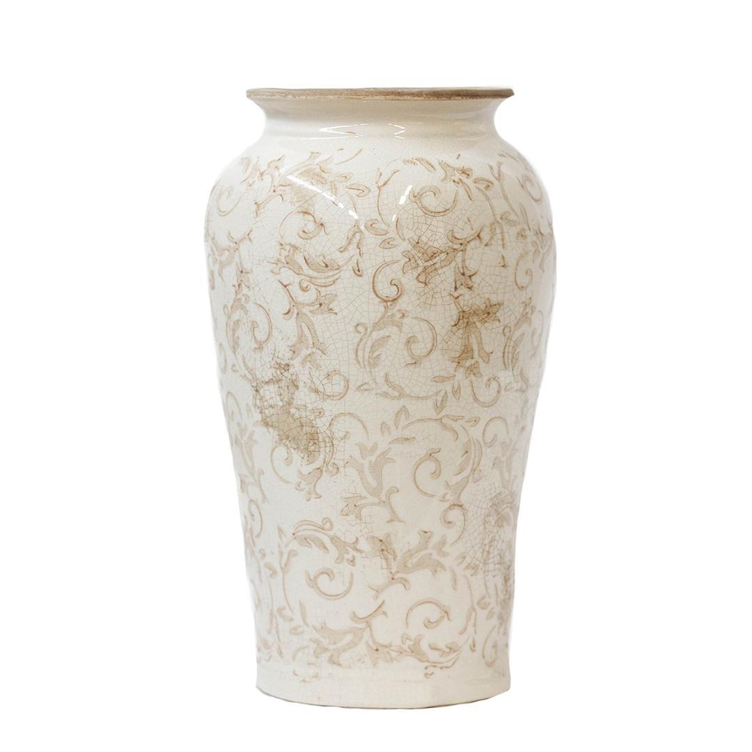 Ceramic Vase With Floral Design