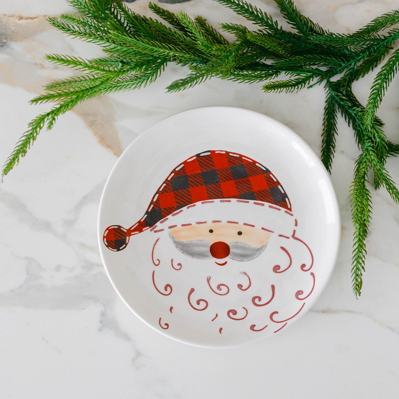 Ceramic Plate Santa