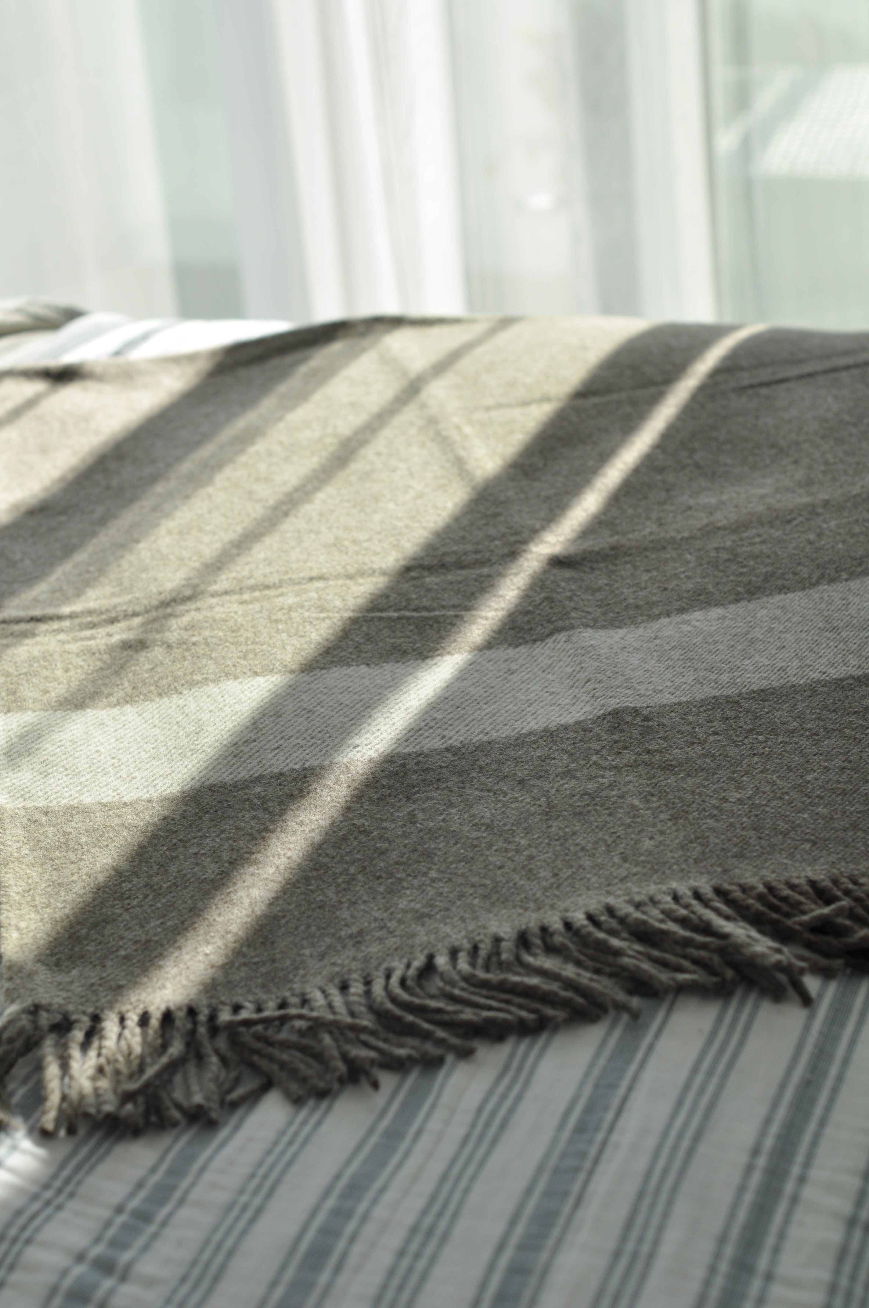 Сhocolate Wool Scarf Long Tassel
