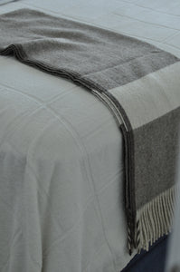 Coffee Wool Throw Blanket