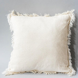 Cotton Cushion Cover with Frayed Edges