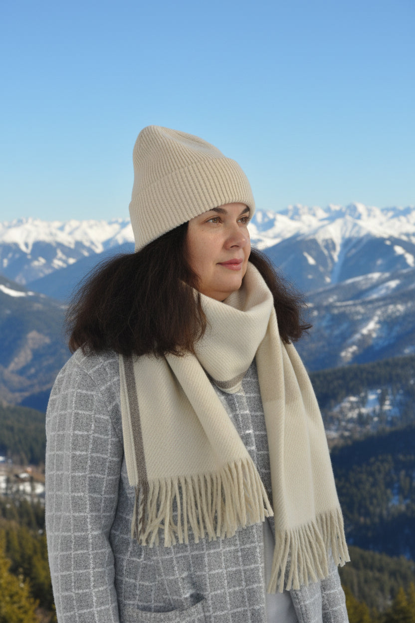 Wool Beanie and Gloves, Gift set for her