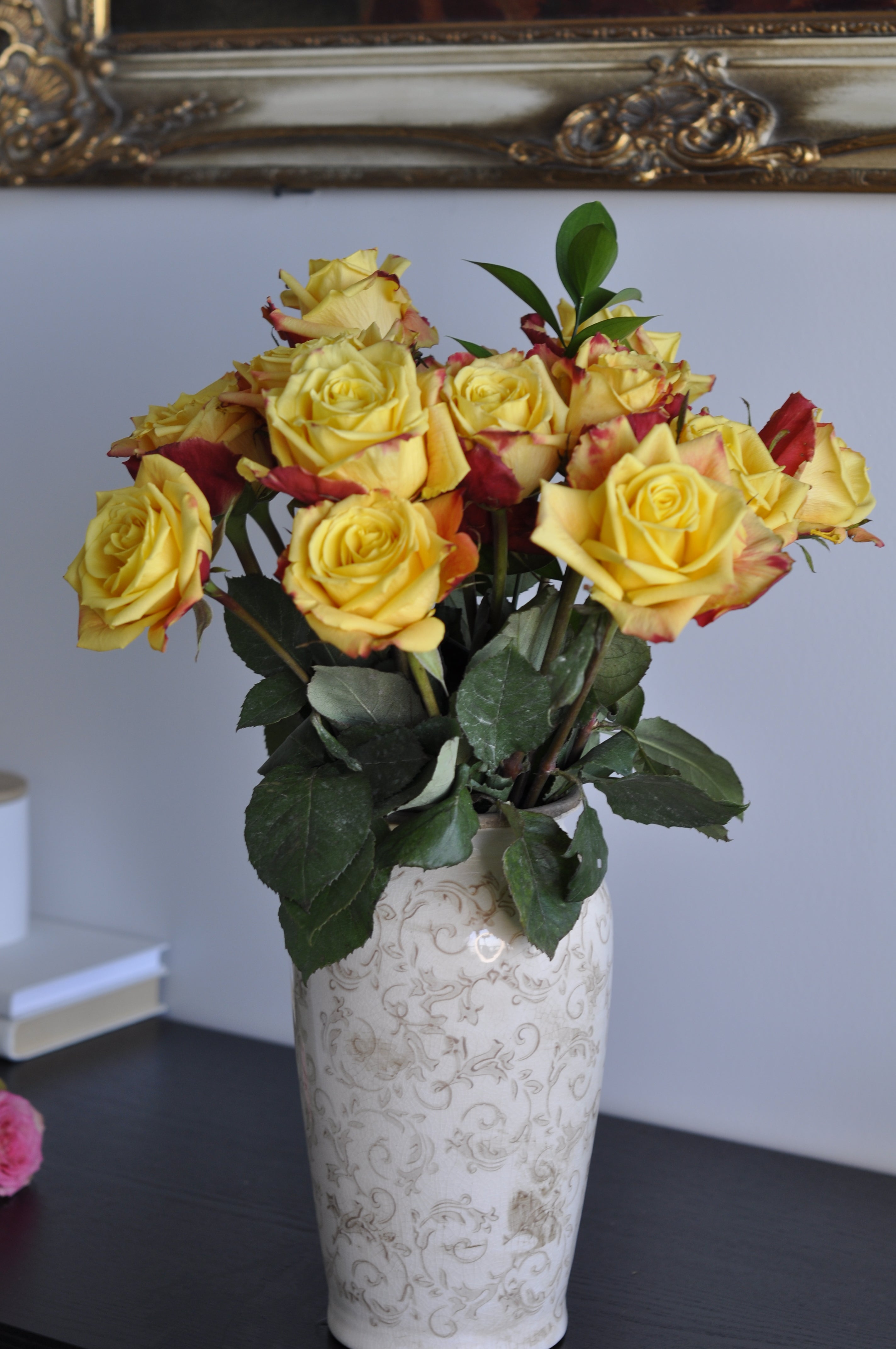 Ceramic Vase With Floral Design