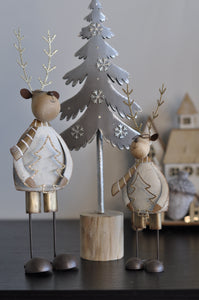 Metal Deer with Tree, Set 2