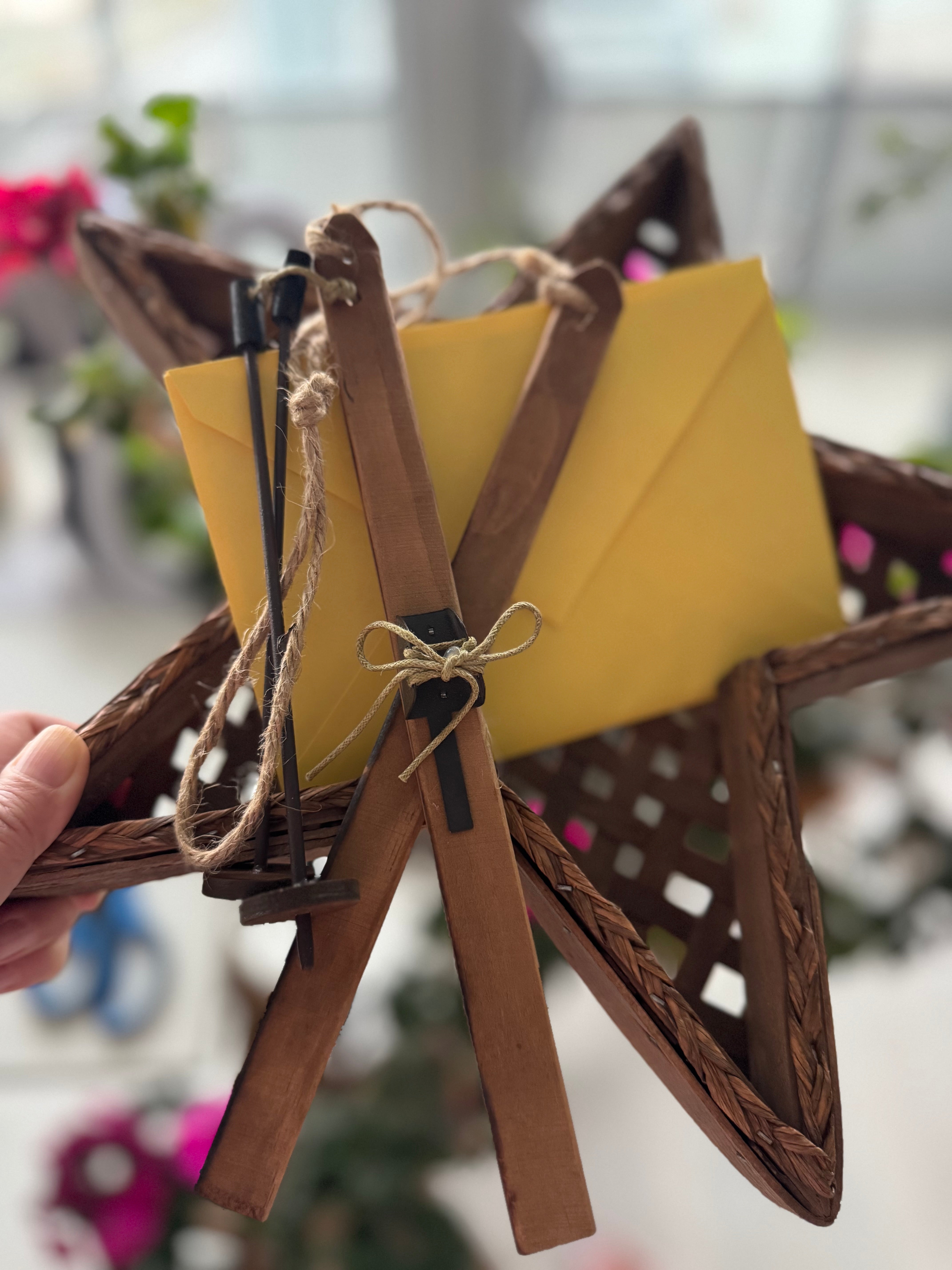 Wooden Skis Ornament