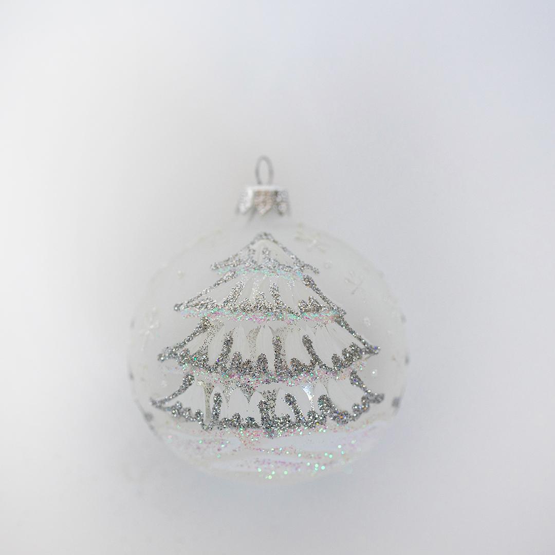 Glass Ornament, White