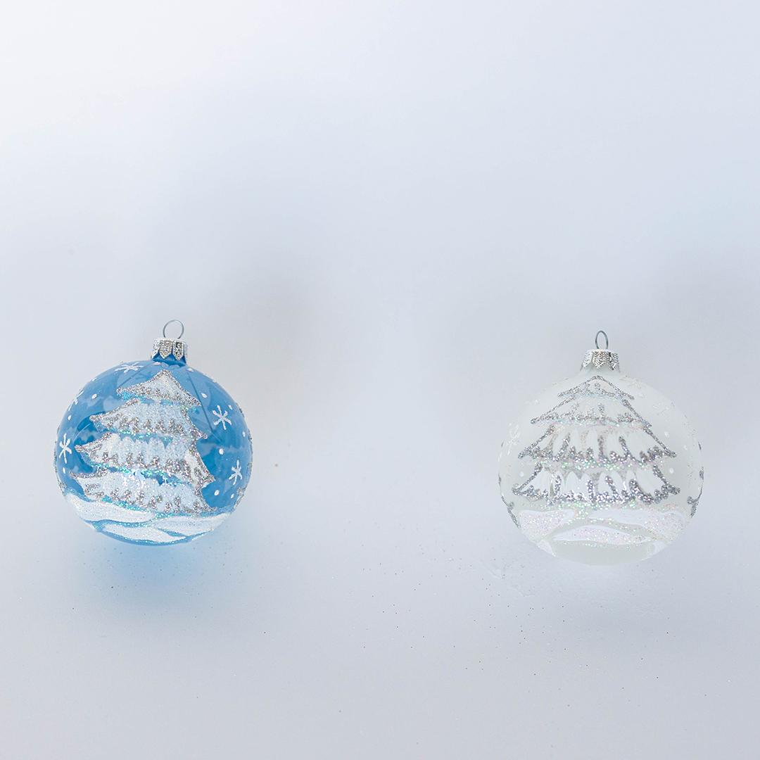 Glass Ornament, White