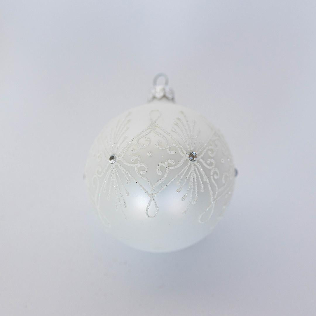 Glass Ornament, White