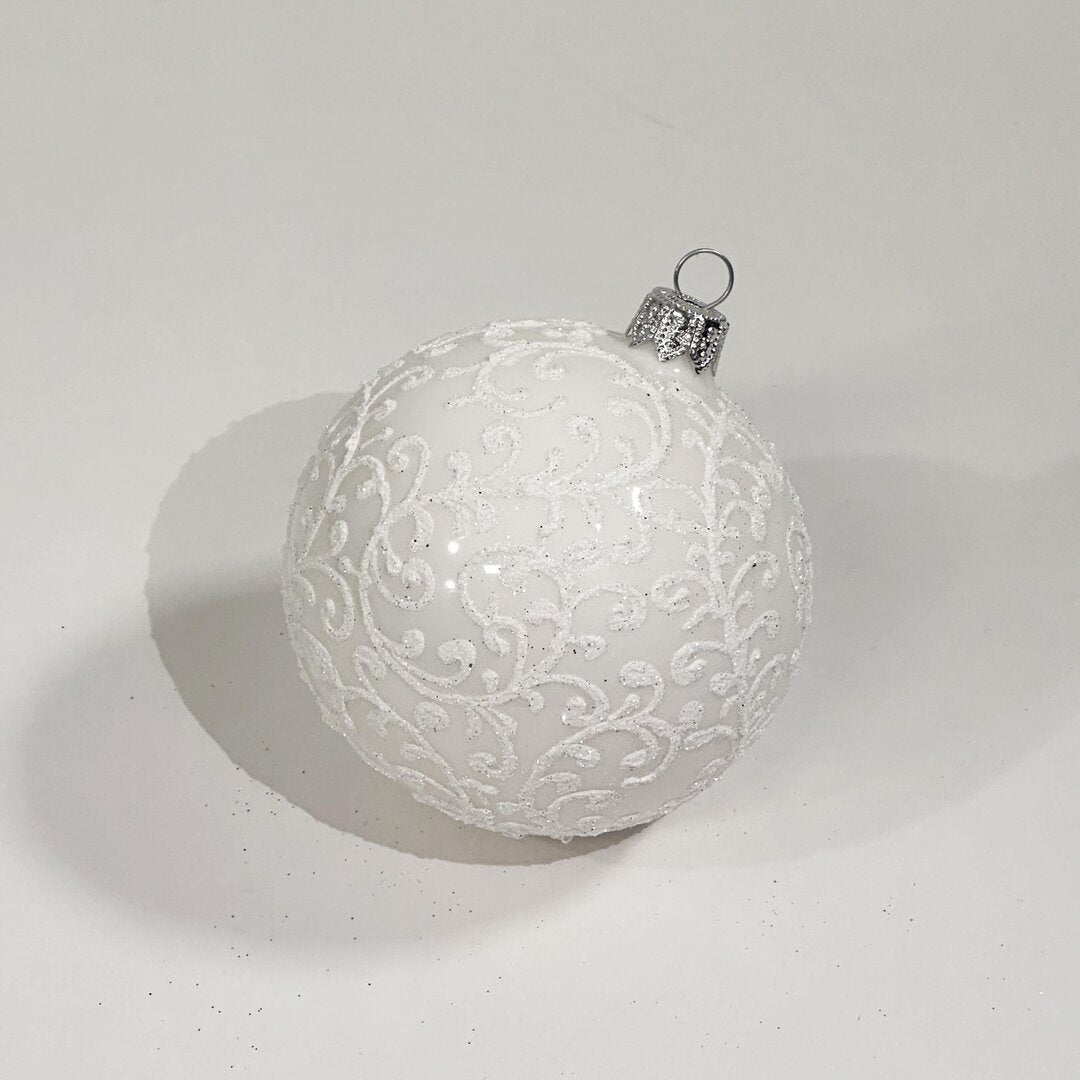 Glass Ornament, White