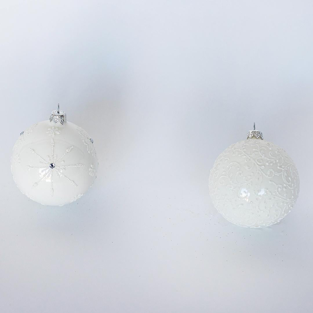 Glass Ornament, White