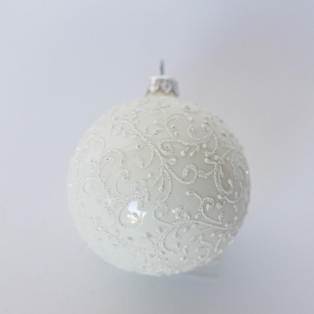 Glass Ornament, White