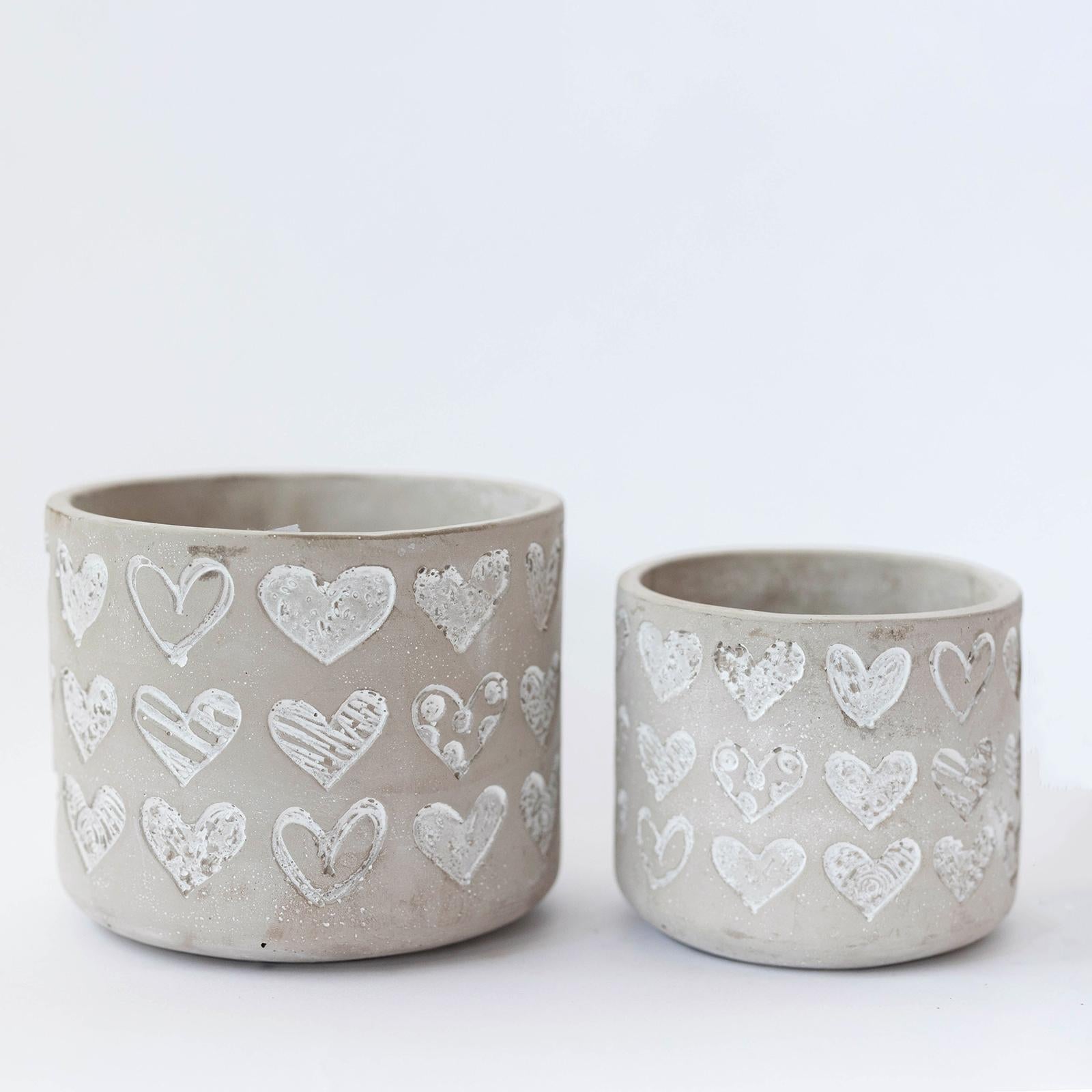 Hearts Flower Pots, Set of 2