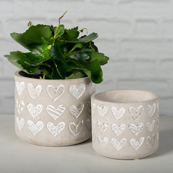 Hearts Flower Pots, Set of 2