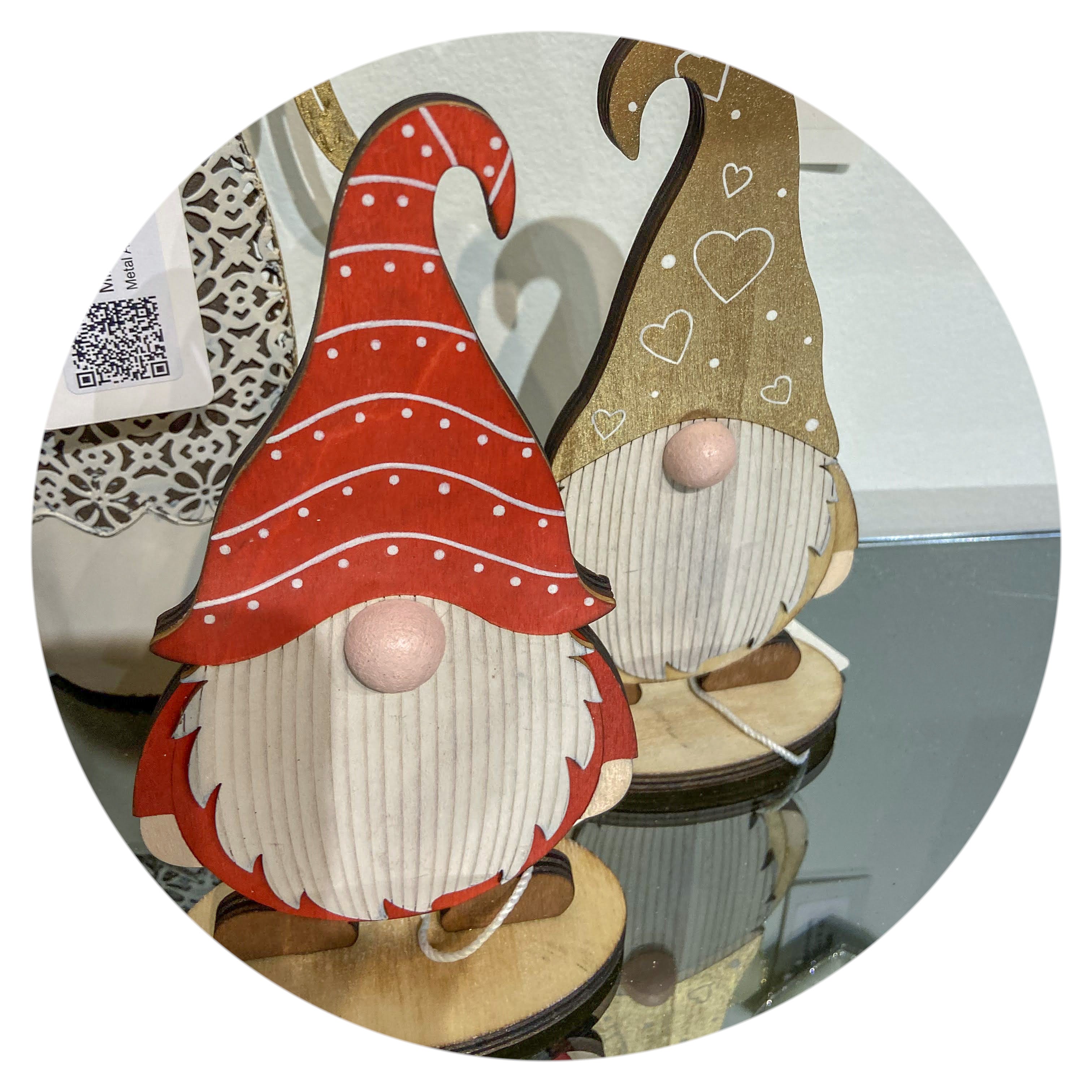 Wooden Santa, Set of 2