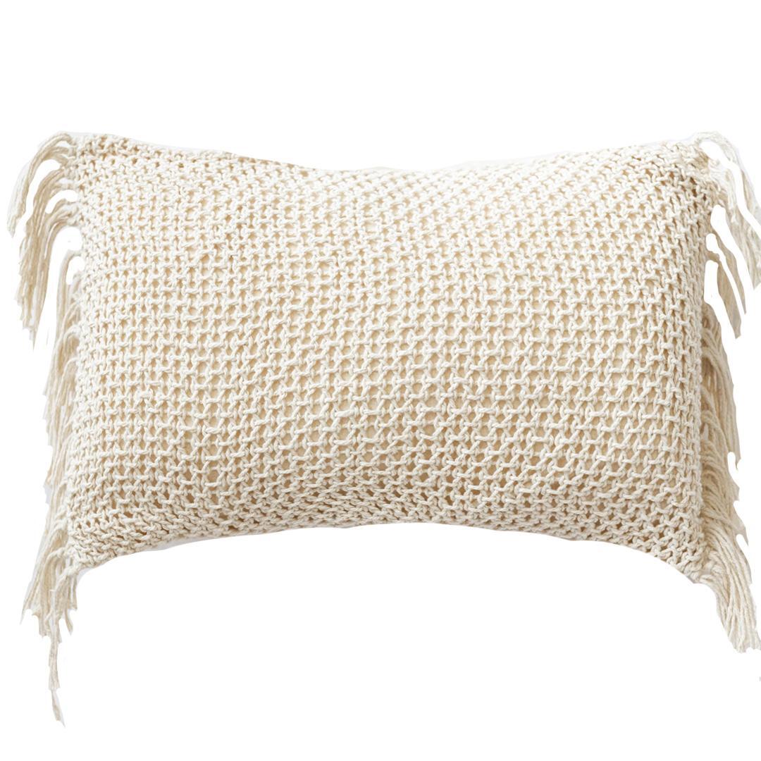 Cream Knitted Cushion Cover