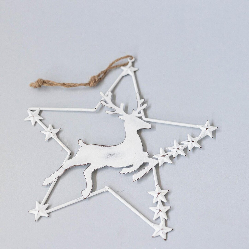 METAL STAR REINDEER HANGER