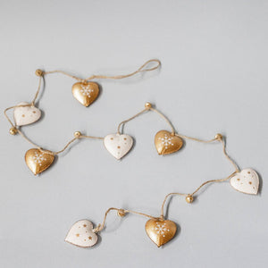 Metal heart garland