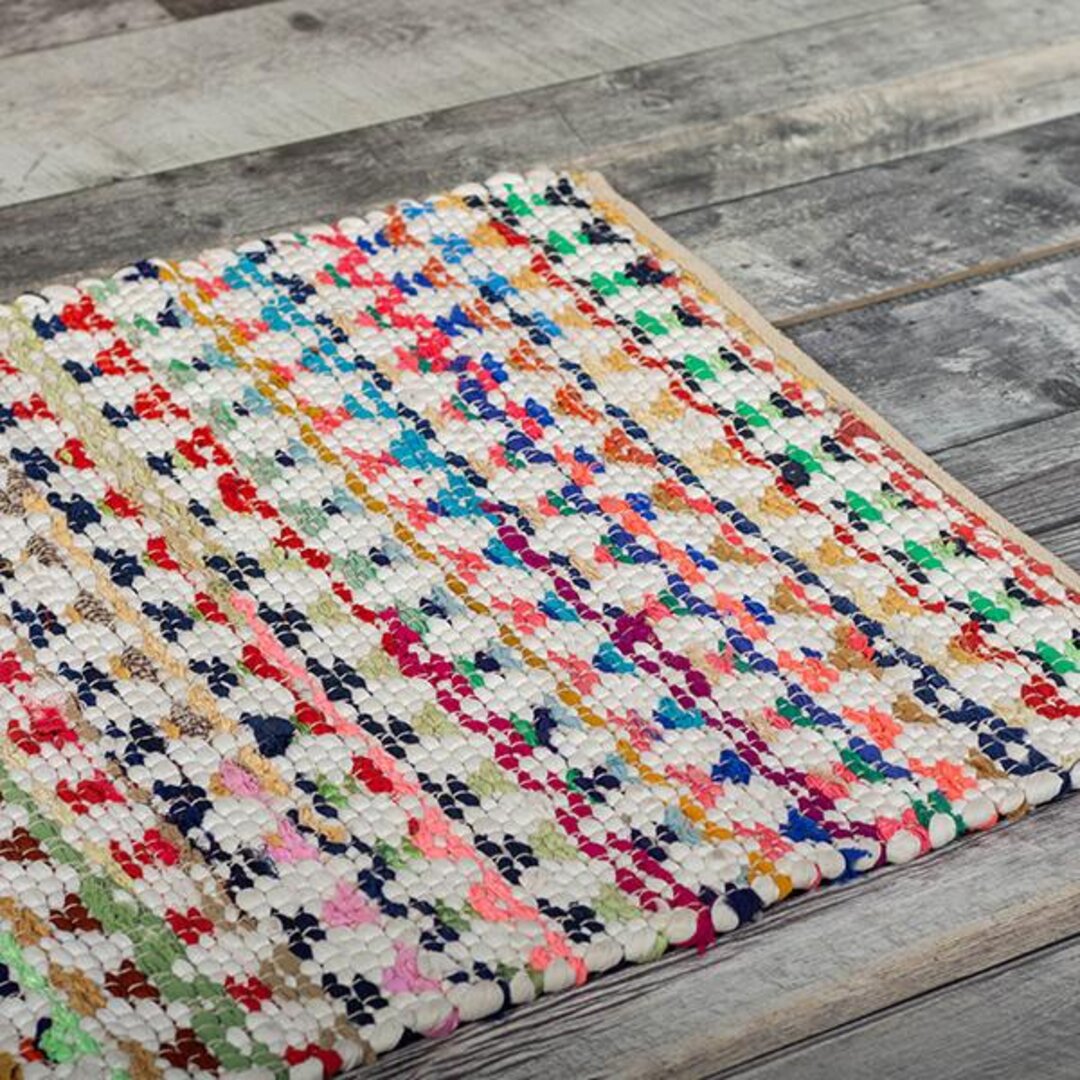 Multi Coloured Cotton Rug