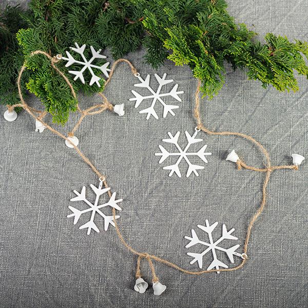 Metal Snowflake Garland