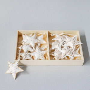 Hanging Stars Ornaments in wooden box