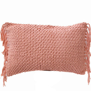 Knitted Coral Cushion Cover