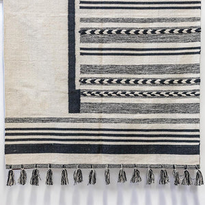 Cotton jute rug linear design