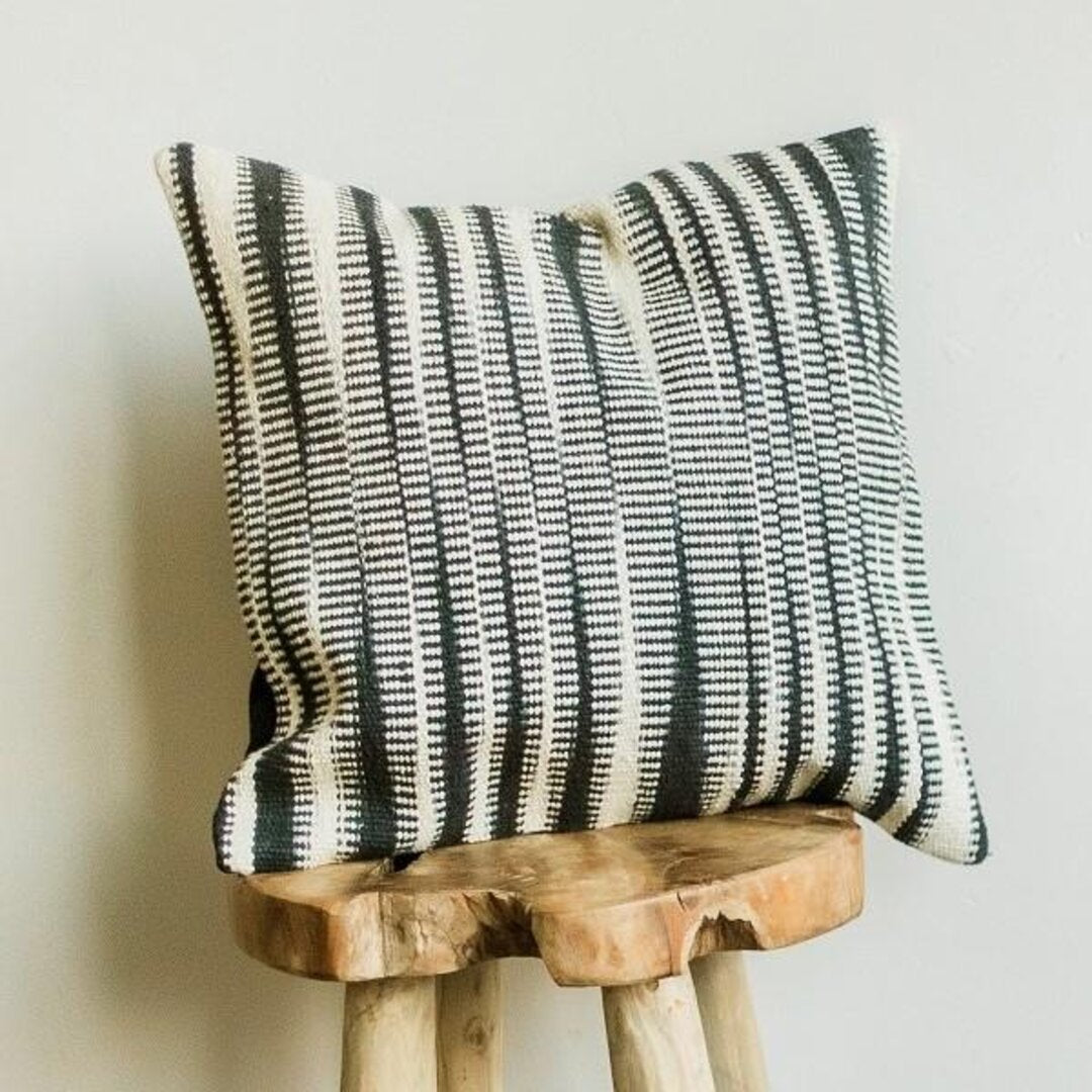 Cotton  Cushion Cover with contrasting pattern
