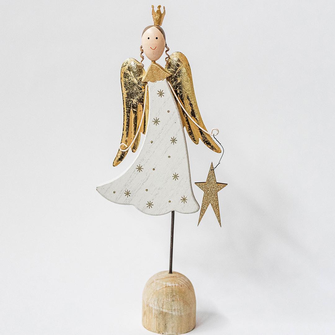 Wooden Angel with a star