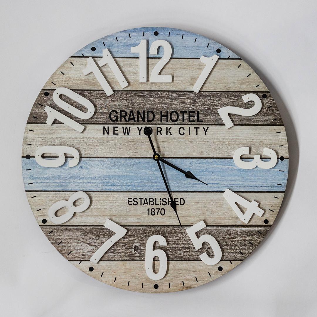 Wooden Wall Clock Grand Hotel