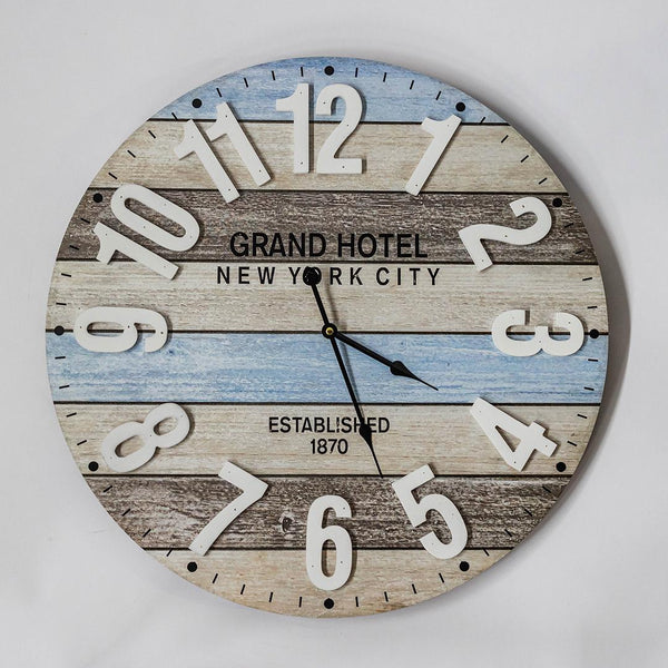GRAND HOTEL 掛時計 約35cm x 25cm Wooden Wall Clock Grand Hotel – the oak family boutique