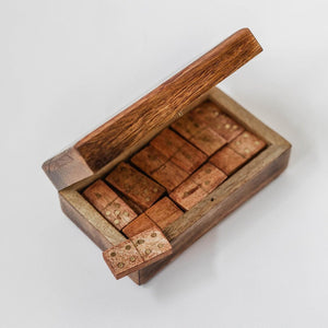 Wooden domino box