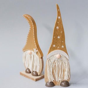 Wooden Santa, Set of 2