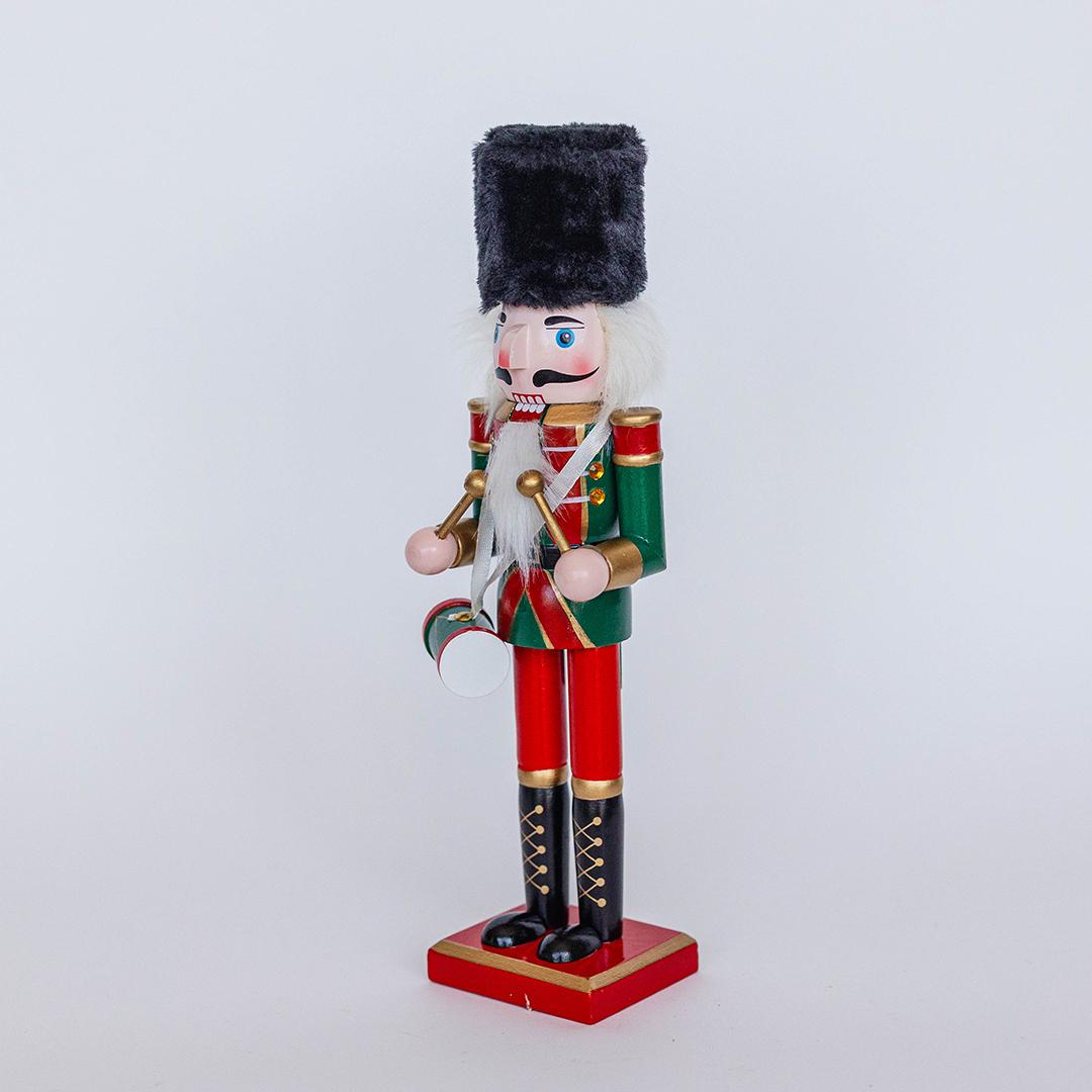 Decorative nutcracker figurine with a white background